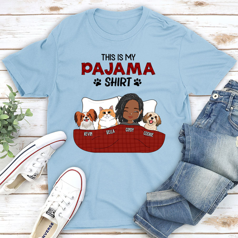 Customizable Personalized Unisex Pet Pajama T - Shirt for Pet Lovers