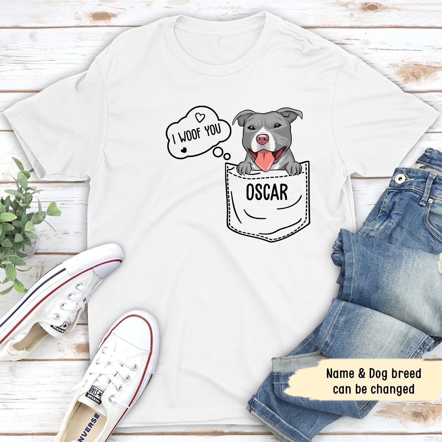 Pocket Dog - Personalized Custom Unisex Premium T-shirt for Pet Lovers