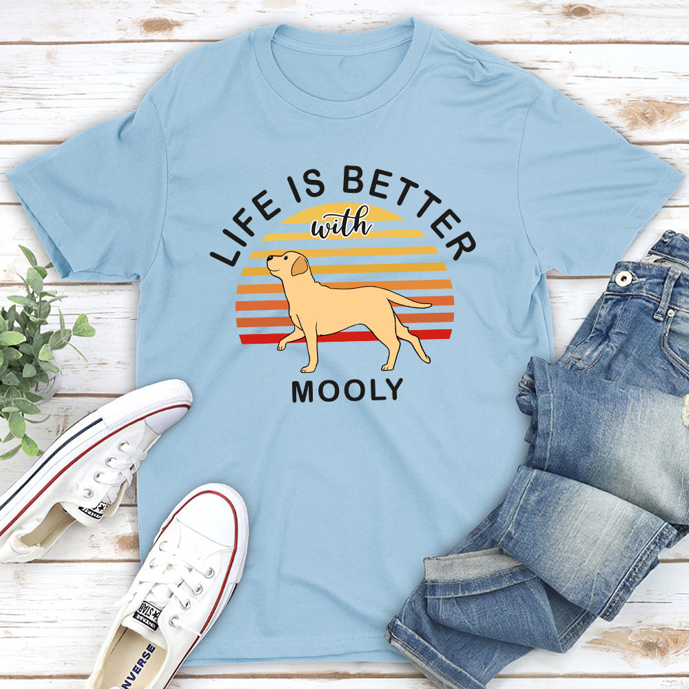 Customizable Unisex 'Life Is Better Dog Walking' T-shirt - Ideal Gift for Pet Lovers