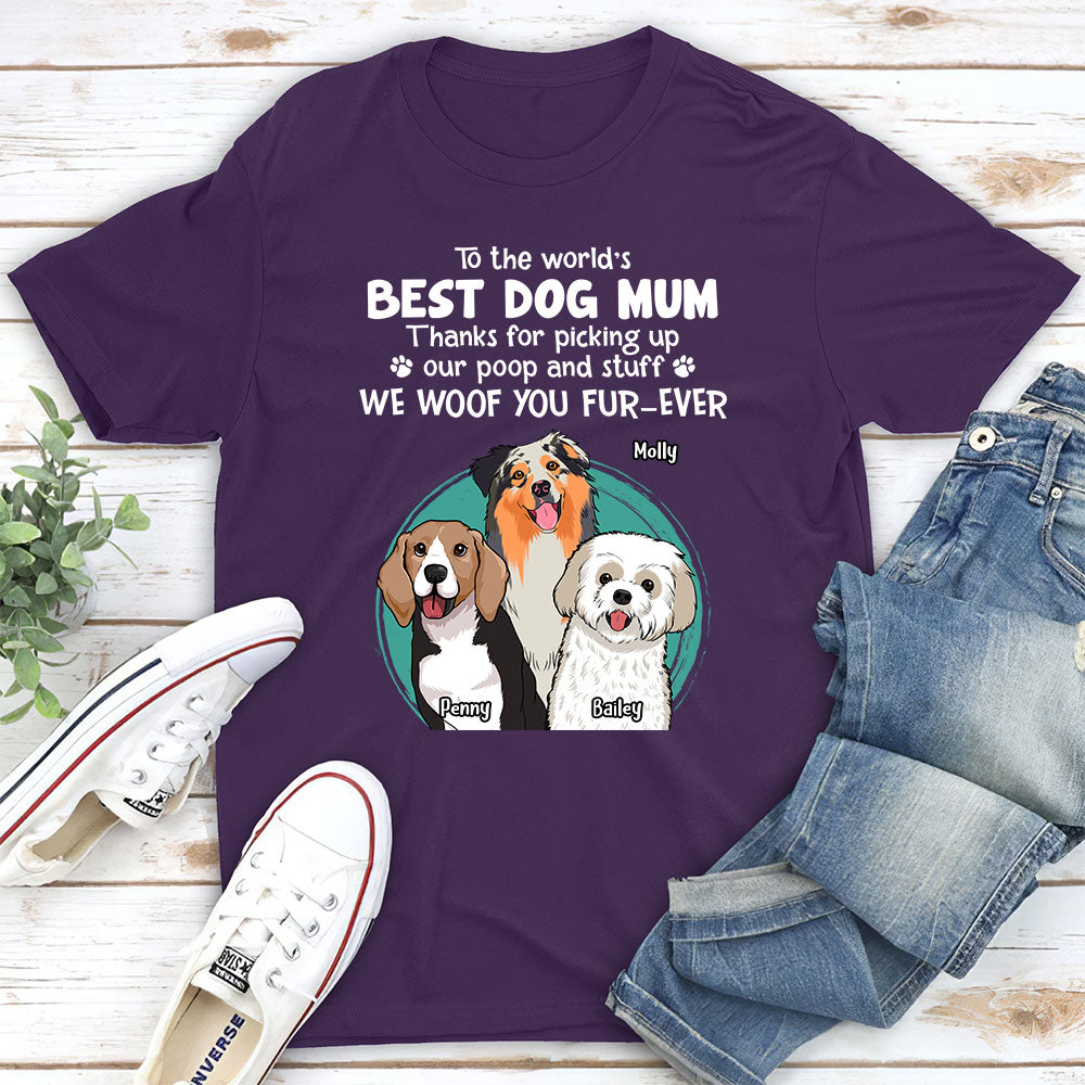 Personalized Thank You Dog Mom and Dad Unisex T-shirt - Ideal Gift for Pet Lovers