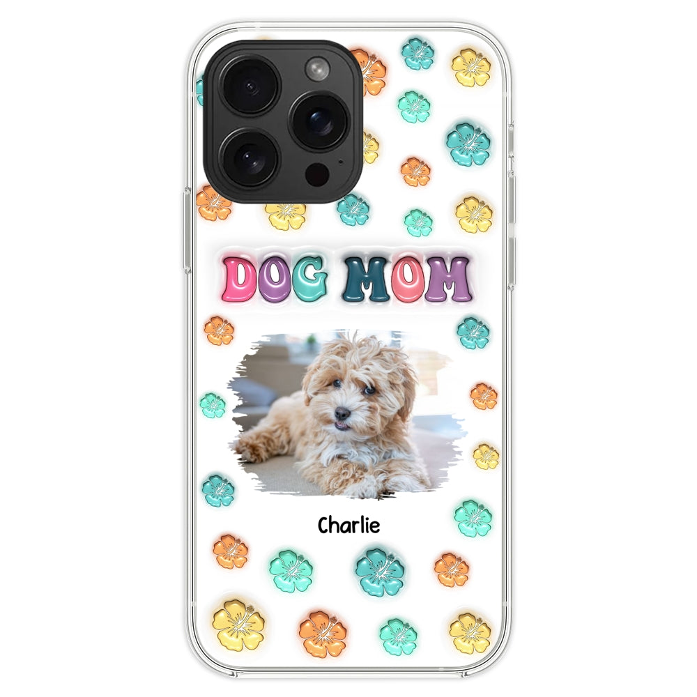 Customizable 3D Inflated Effect Dog Mom Summer Photo Personalized Phone Case