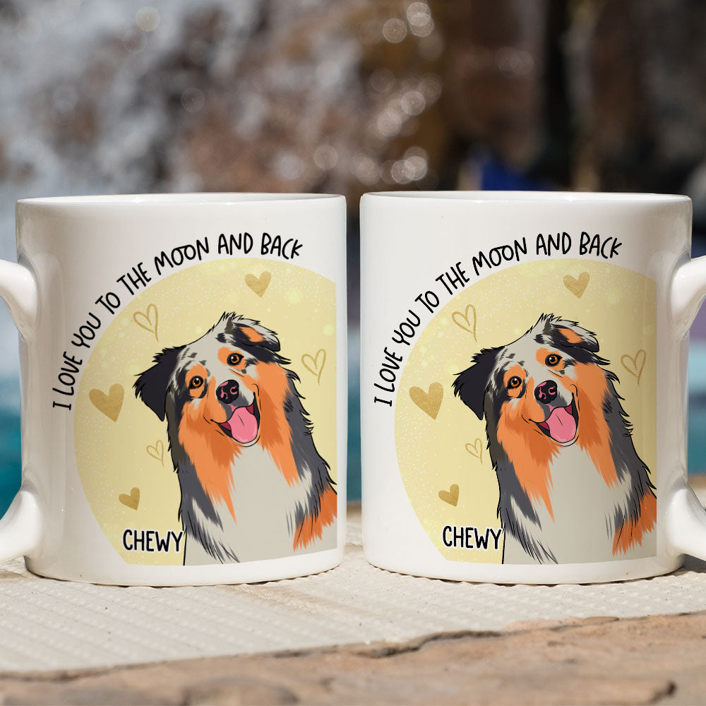 To The Moon - Customizable Personalized Coffee Mug for Pet Lovers