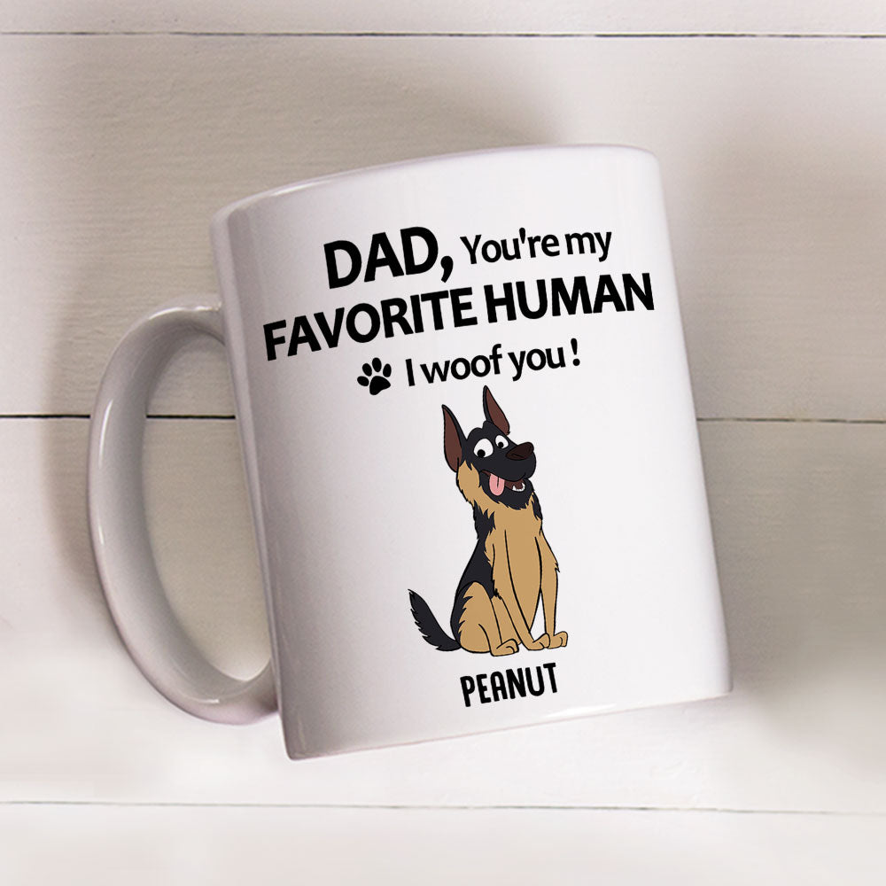 Personalized Custom 'To My Favorite Human 2' Coffee Mug - Ideal Gift for Pet Lovers