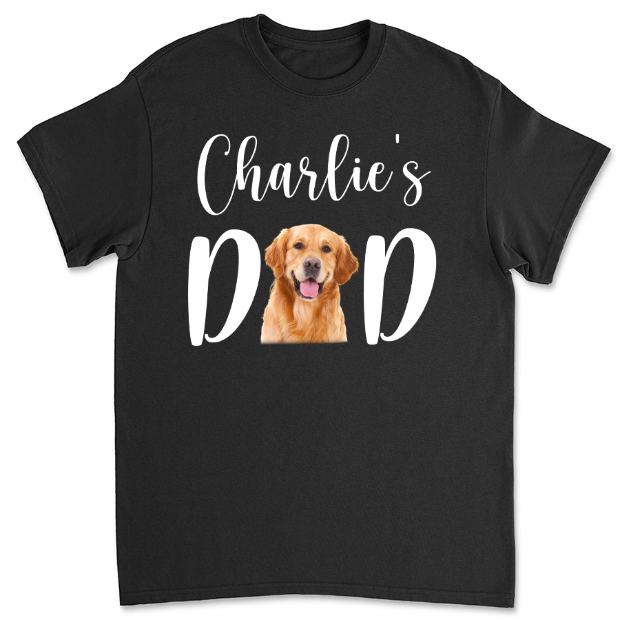 Personalized Custom Photo Unisex Dog Mom/Dad T-shirt - Ideal Gift for Pet Lovers