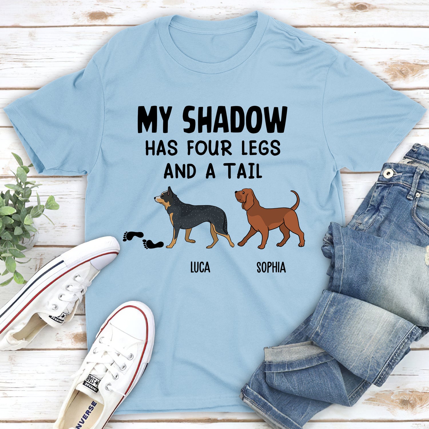 My Shadow 2 - Customizable Unisex Personalized T - shirt for Pet Lovers