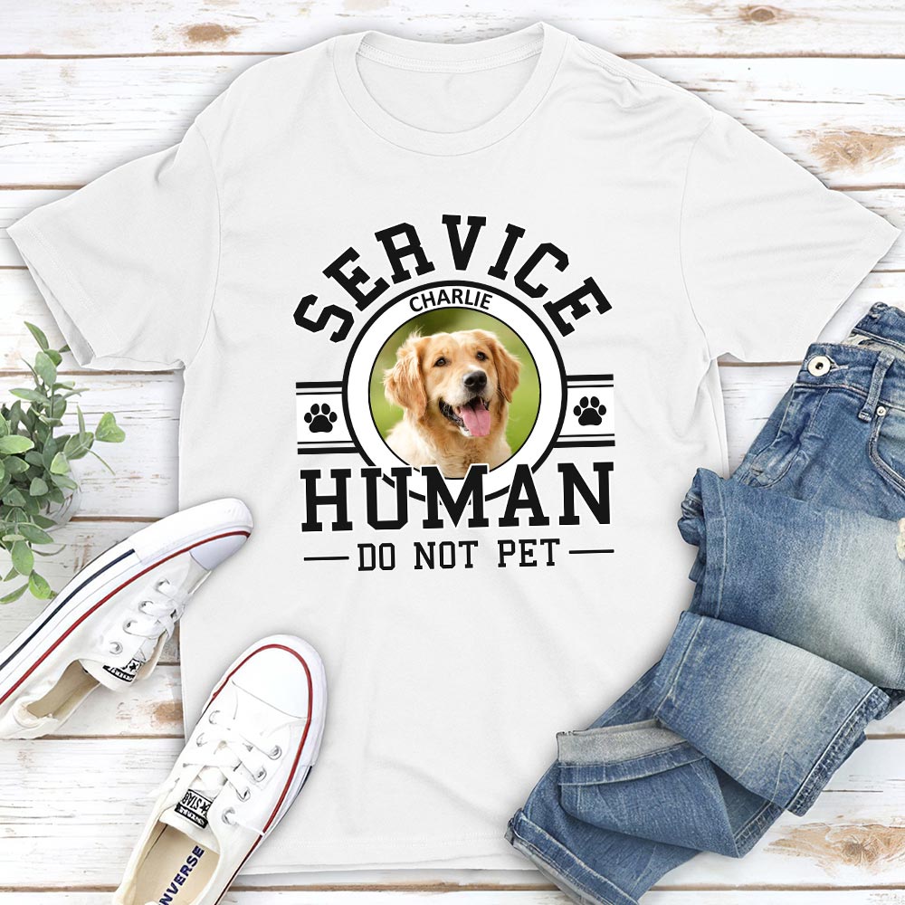 Customizable Unisex Personalized Pet Lover T-shirt with Human Photo