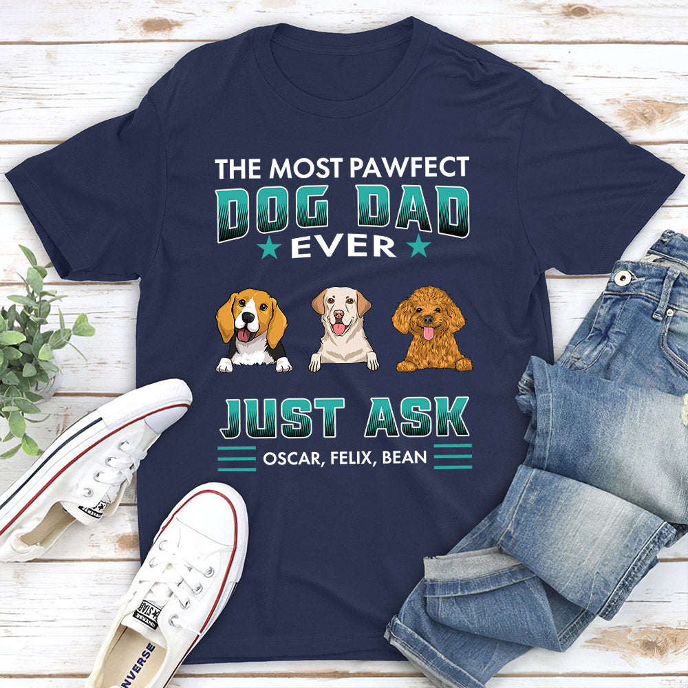 Pawfectly Personalized Unisex Dog Dad T-shirt - Ideal Gift for Pet Lovers