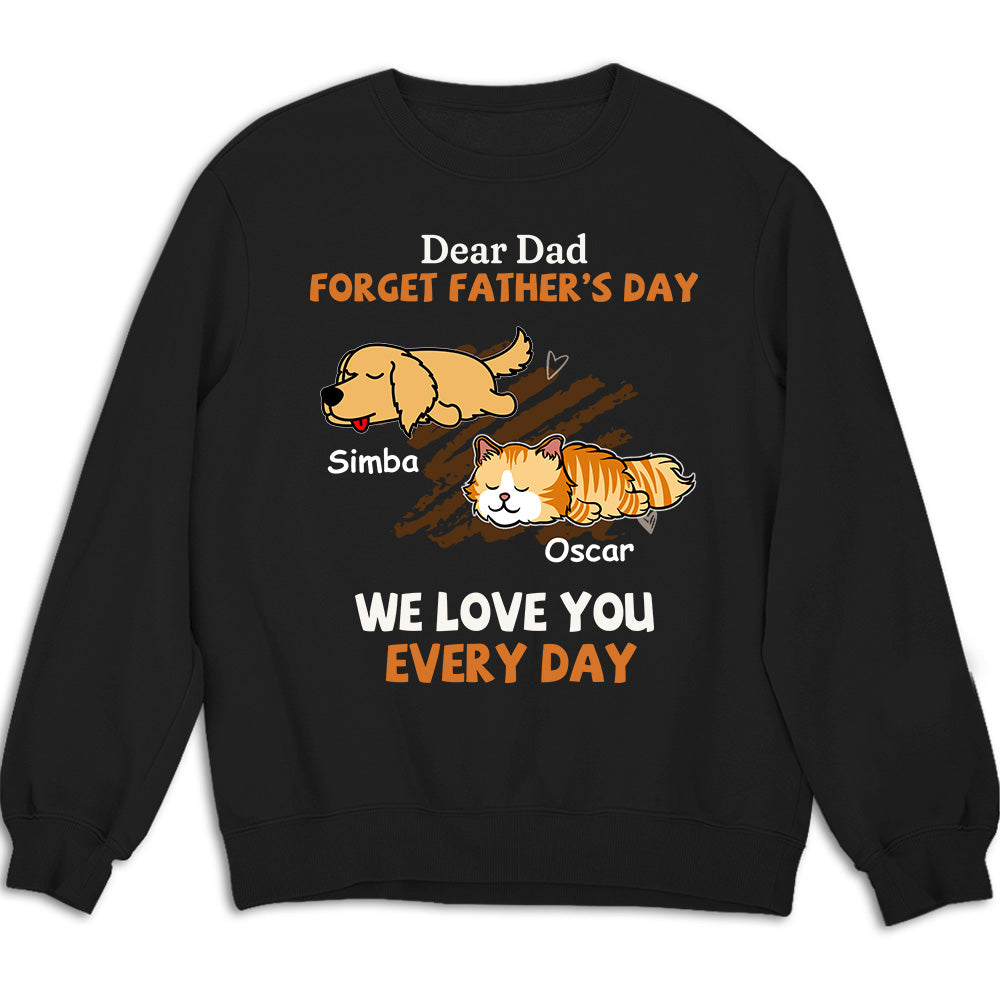 Daily Dad Woof - Personalized Custom Pet Lover's Sweatshirt