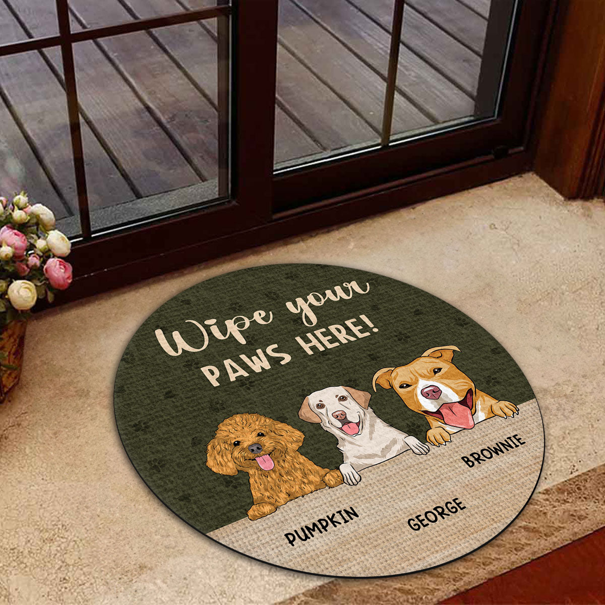 Personalized Pet Doormat: Wipe Your Paws Here!