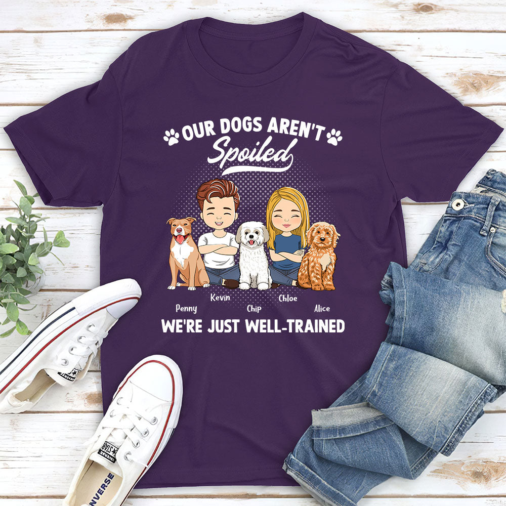 Spoiled Dog Couple Personalized Custom Unisex T - shirt: Ideal Gift for Pet Lovers