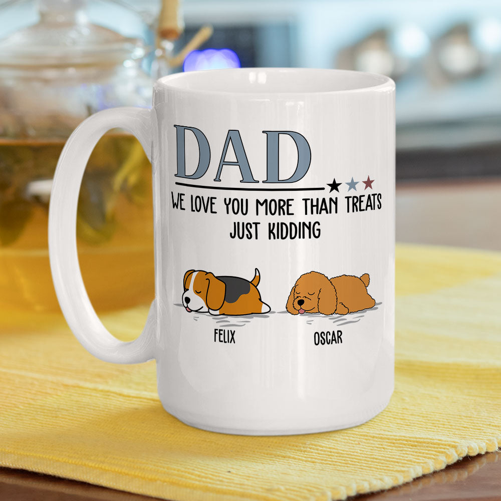 Personalized 'I Love You More Than Treats' Coffee Mug - Ideal Gift for Pet Lovers