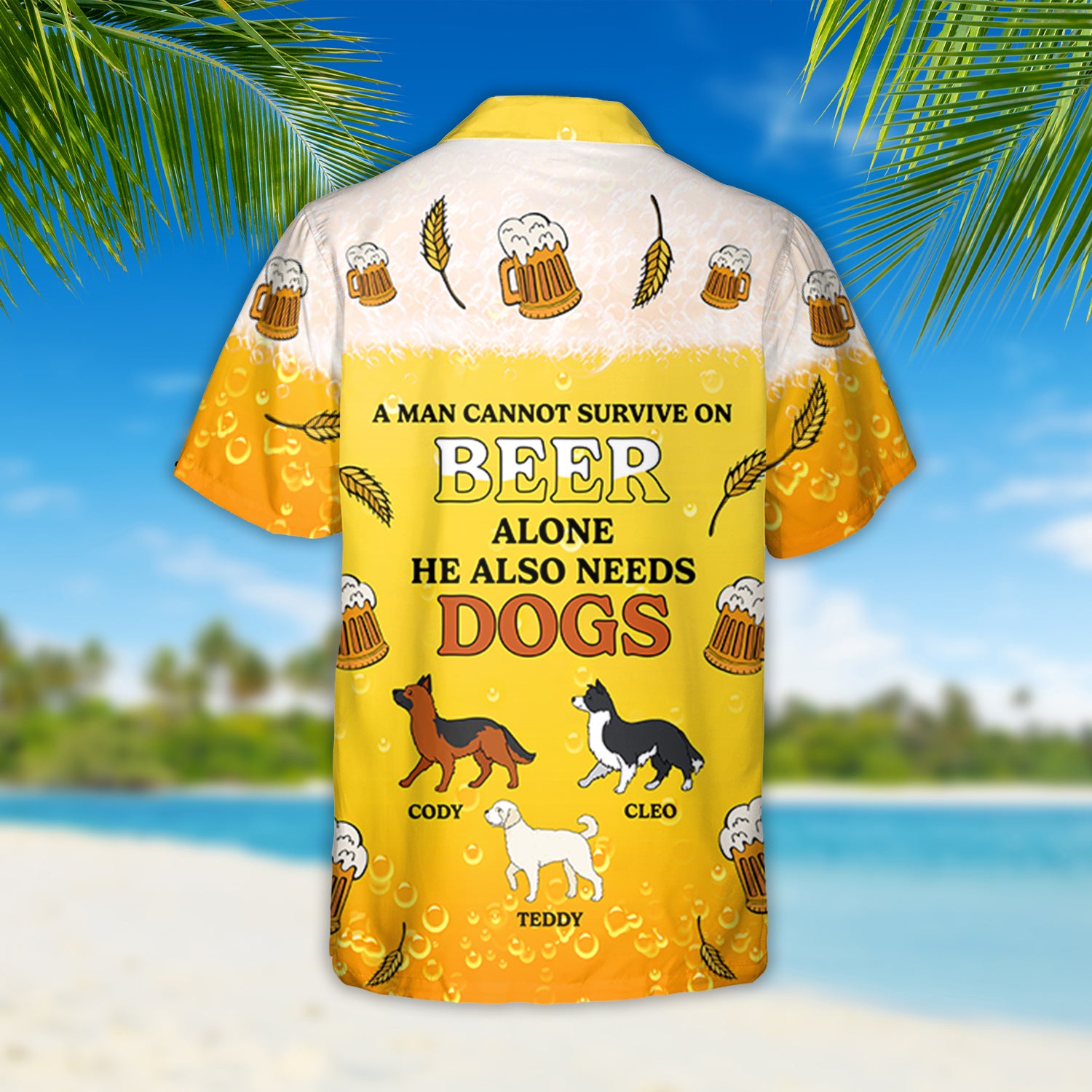 Personalized Custom Hawaiian Shirt for Dog Lovers