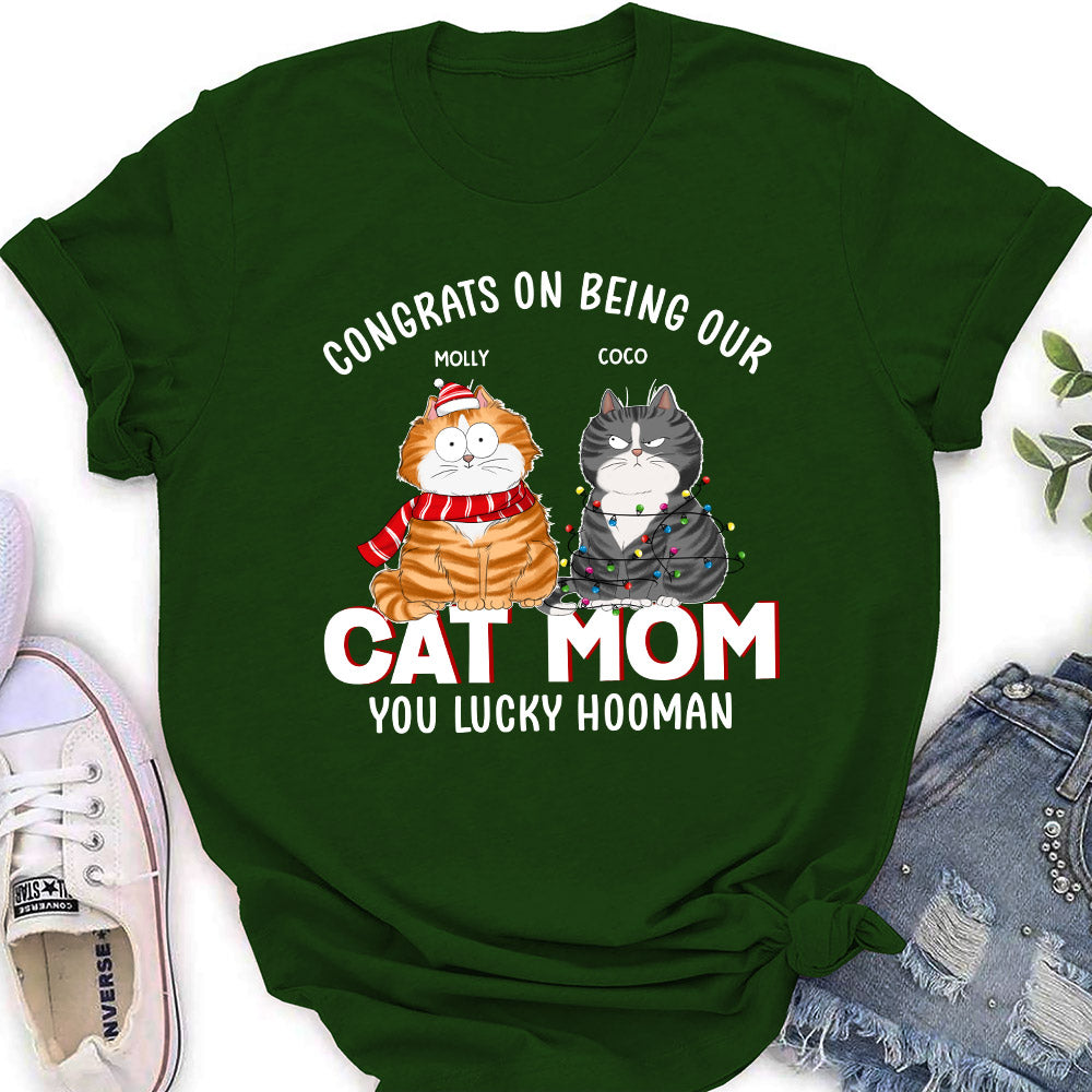Personalized Custom Women's 'Congrats Hooman' Pet Lover T-shirt