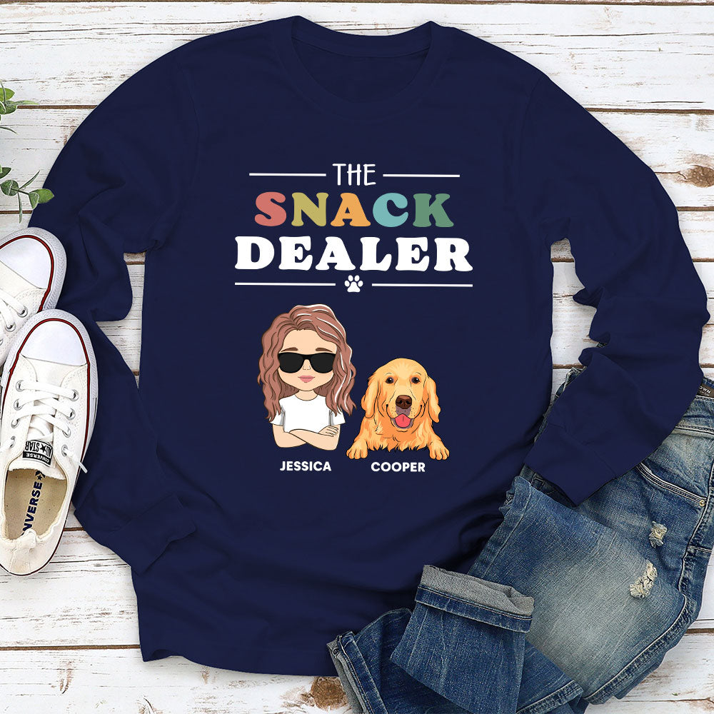 The Snack Dealer - Customizable Personalized Long Sleeve T - shirt for Pet Lovers