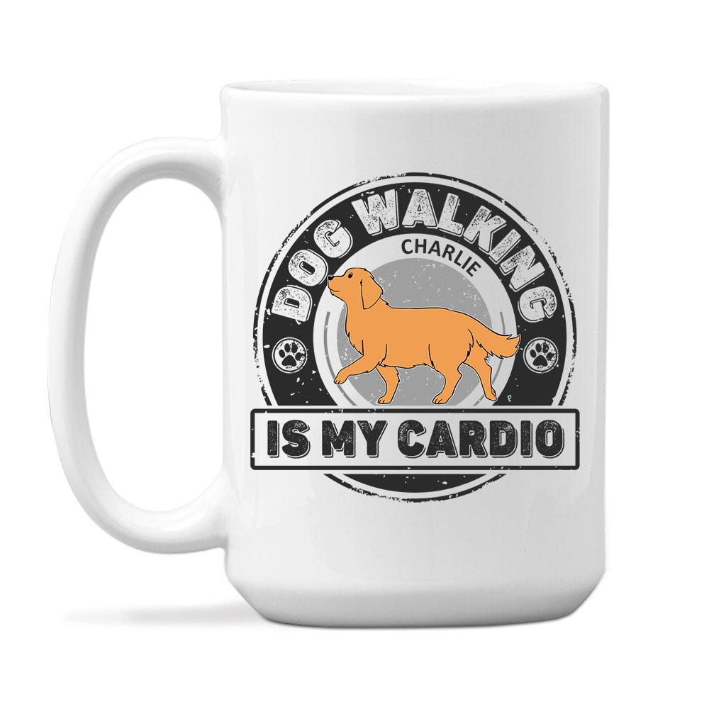 Personalized Cardio With Dog Custom Coffee Mug - Ideal Gift for Pet Lovers