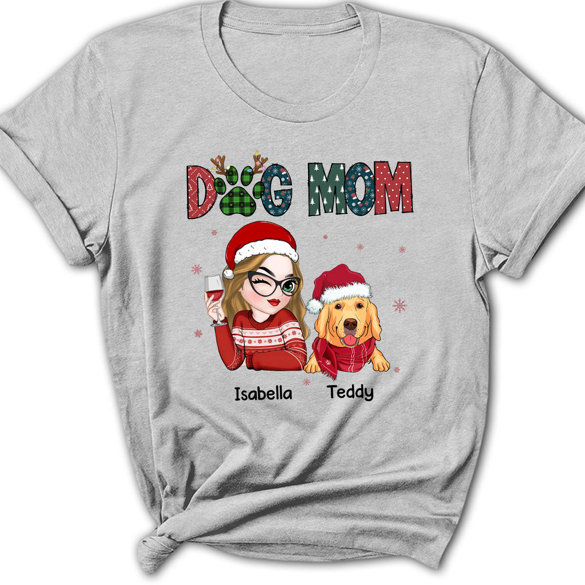 Personalized 'My Lovely Dog Mom' Women's T-shirt - Ideal Gift for Pet Lovers