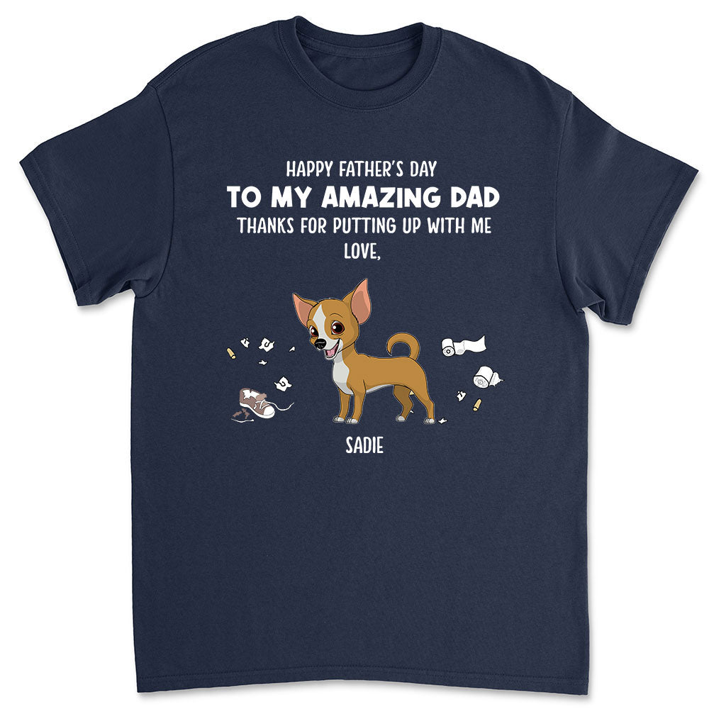 Personalized Unisex 'Thanks for Dad' Dog T-shirt - Ideal Gift for Pet Lovers