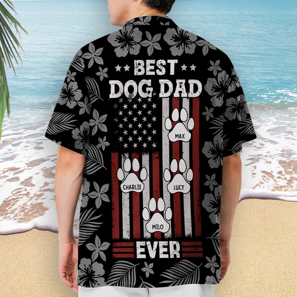 Customizable Hawaiian Shirt: Best Gift for Dog Dads with Paw Design