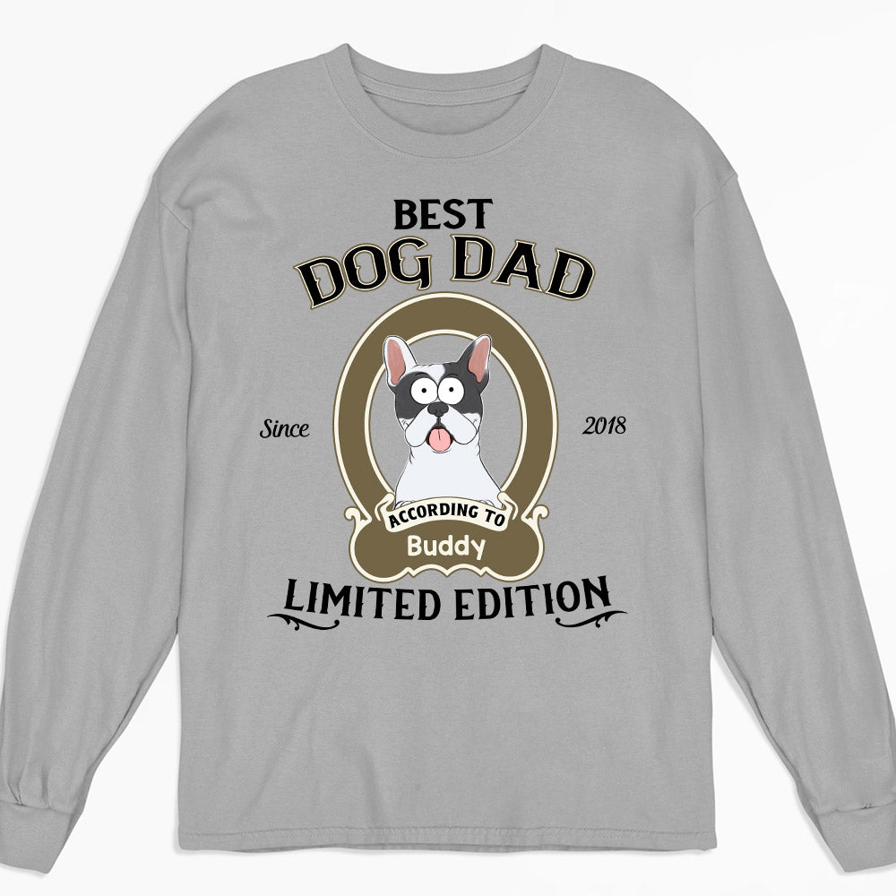 Limited Edition Personalized Custom Long Sleeve Dog Dad T-shirt