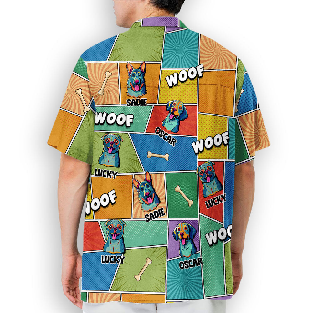 Unique Pop Art Personalized Custom Hawaiian Shirt for Pet Lovers