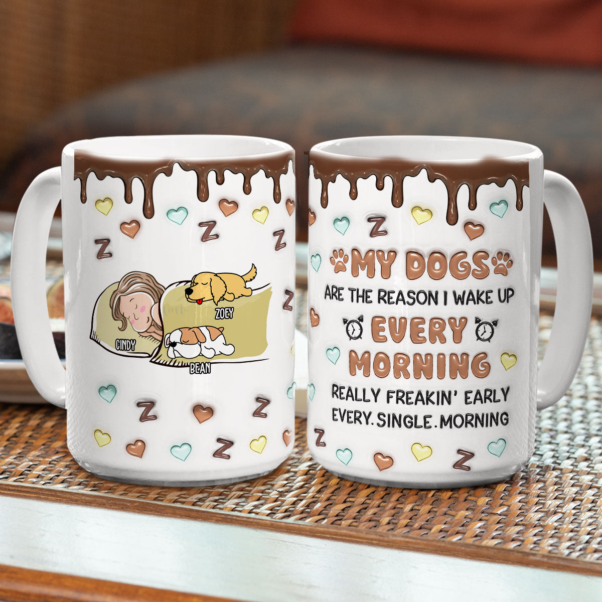 Personalized 3D Inflated Effect Custom Mug - The Perfect Wake - Up Companion