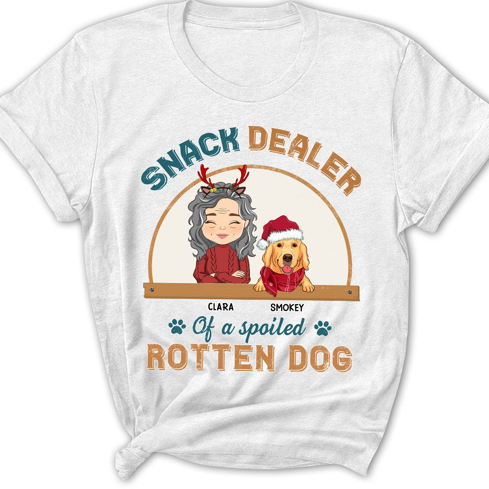 Personalized Custom Women's Dog Snack Dealer T-shirt - Ideal Gift for Pet Lovers
