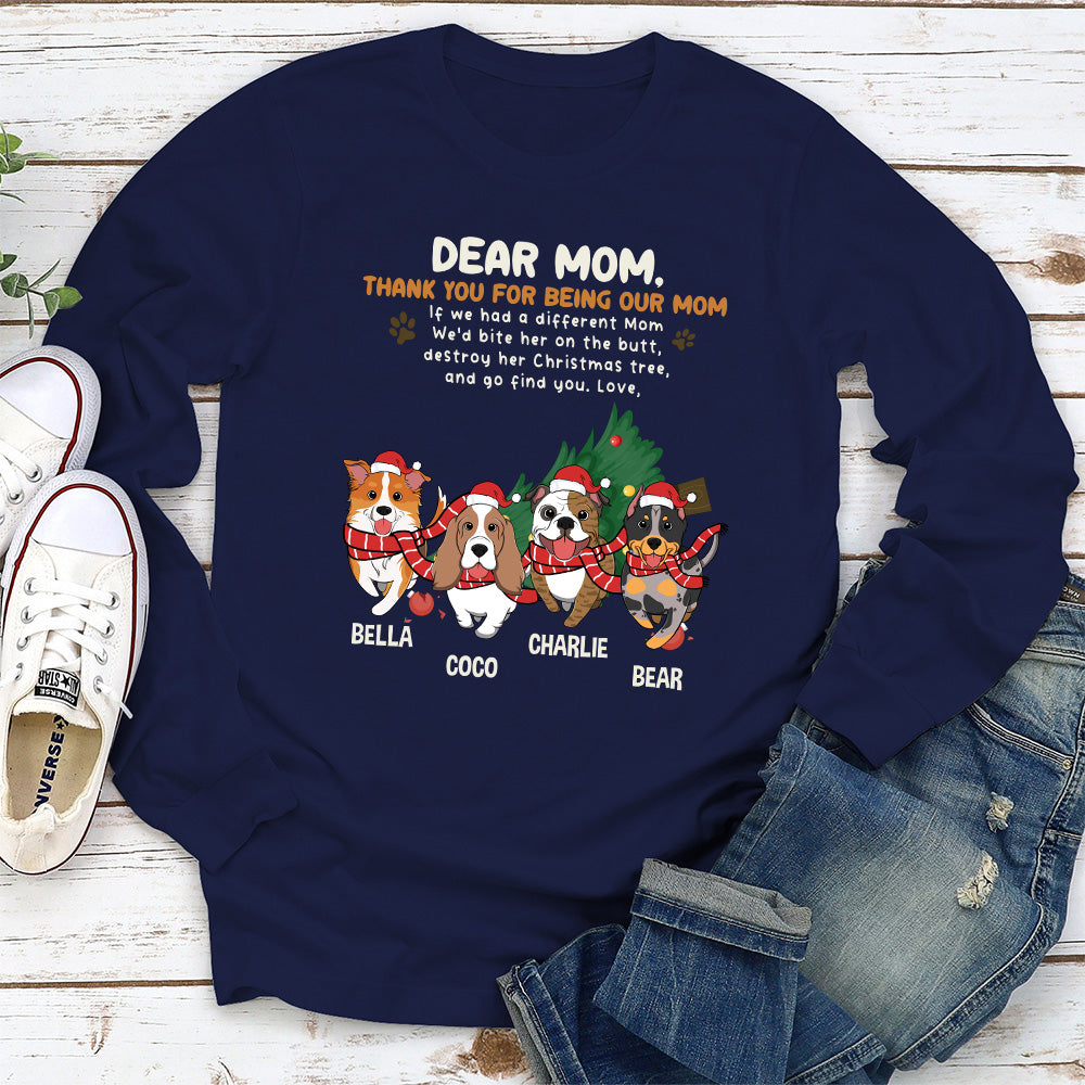 Personalized Custom Long Sleeve Thank You T-shirt for Dad and Mom