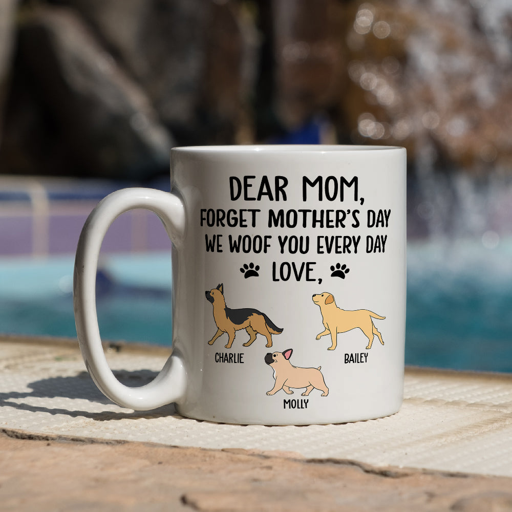I Woof You Mom - Customizable Personalized Coffee Mug for Pet Lovers