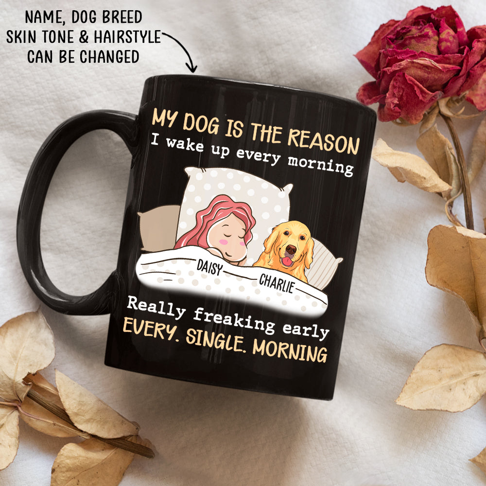 Personalized 'My Dog Is The Reason' Custom Coffee Mug - Ideal Gift for Pet Lovers