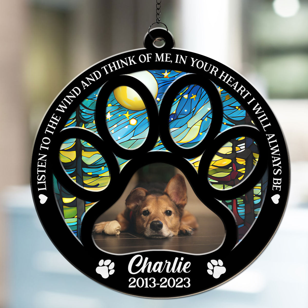 Personalized Wind - Inspired Custom Suncatcher for Special Occasions
