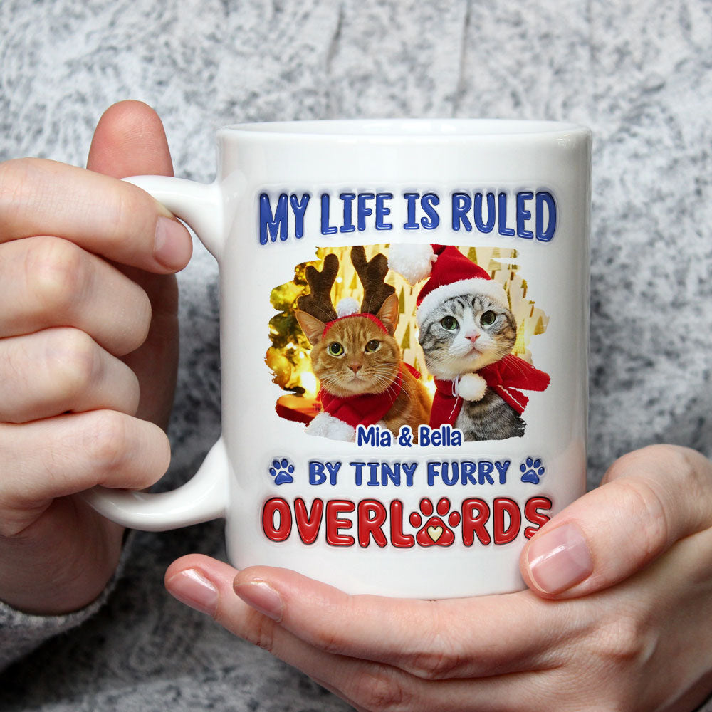Personalized 3D Inflated Effect Mug with Cute Furry Overlords Photo