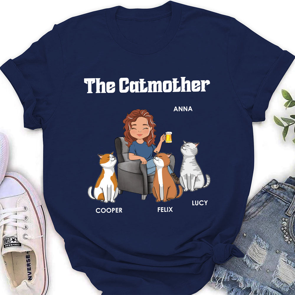 Customizable Mother Of Cats Women's T-shirt - Ideal Gift for Pet Lovers