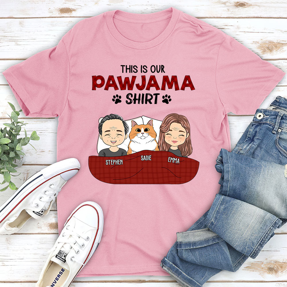 Personalized Pawjama Couple Unisex T-shirt - Ideal Gift for Pet Lovers