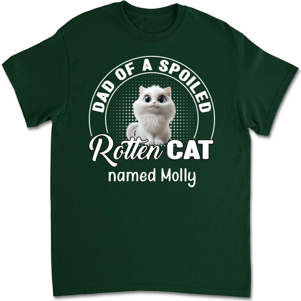 Spoiled Rotten Cat Chibi Cartoon - Customizable Unisex Personalized T - shirt for Pet Lovers