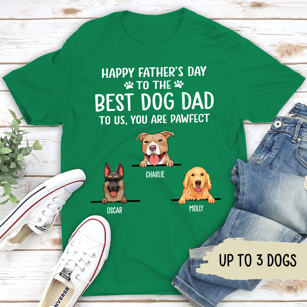 Best Dog Dad Personalized Unisex Custom T-shirt - Ideal Father's Day Gift for Dog Dads