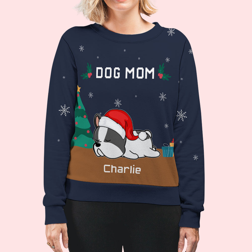 Personalized Cozy Christmas All-Over-Print Sweatshirt - Ideal Gift for Pet Lovers