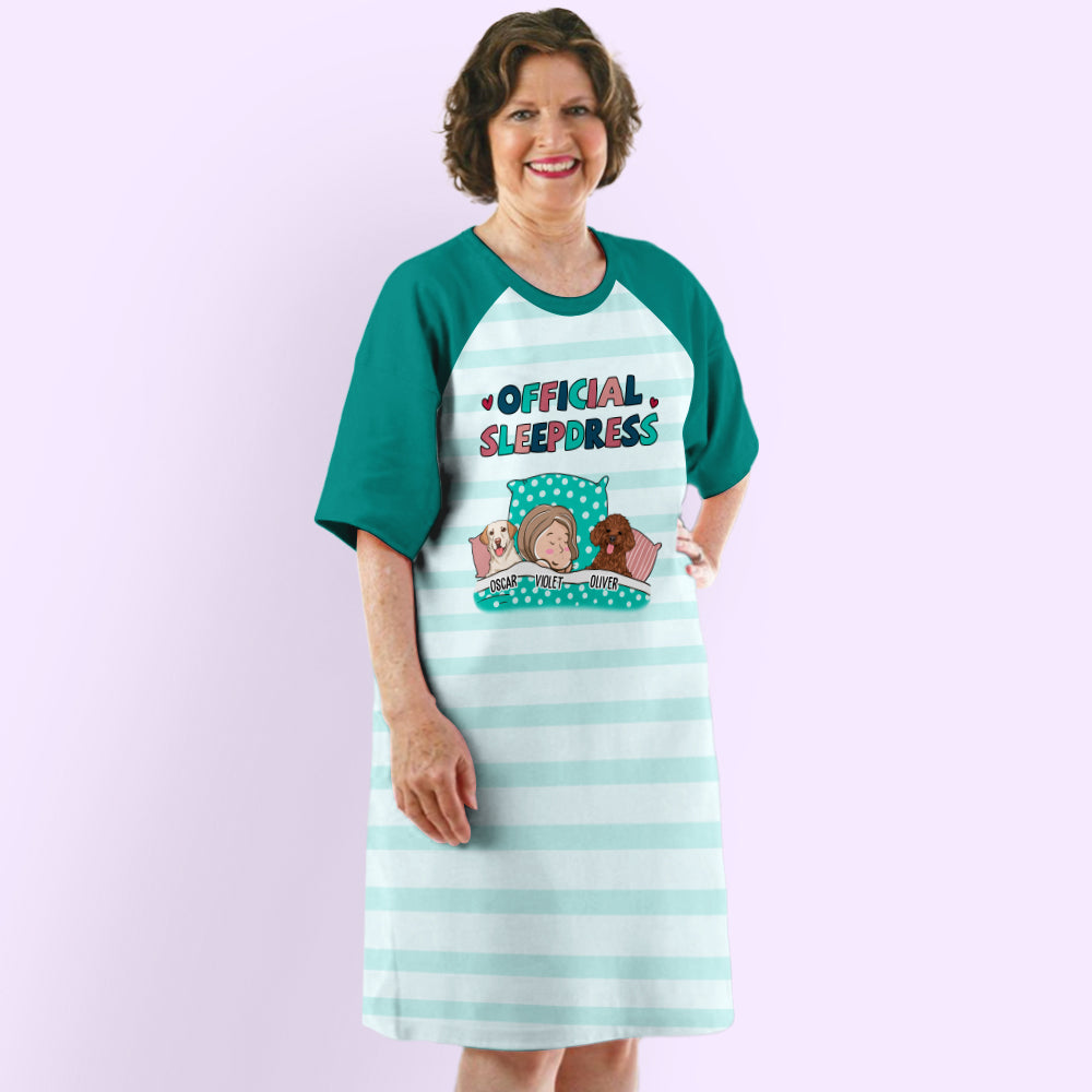 Customizable 3/4 Sleeve Personalized Pet Official Sleepdress