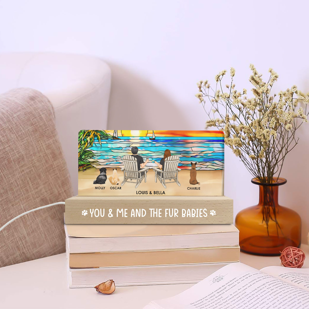 Romantic Personalized Custom 3D LED Acrylic Night Light - You And Me We Got This