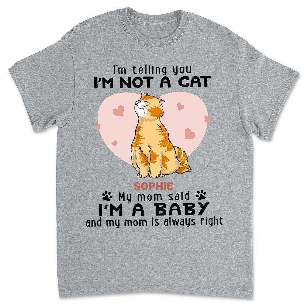 Unique Personalized Unisex 'Not A Cat' T-shirt for Pet Lovers