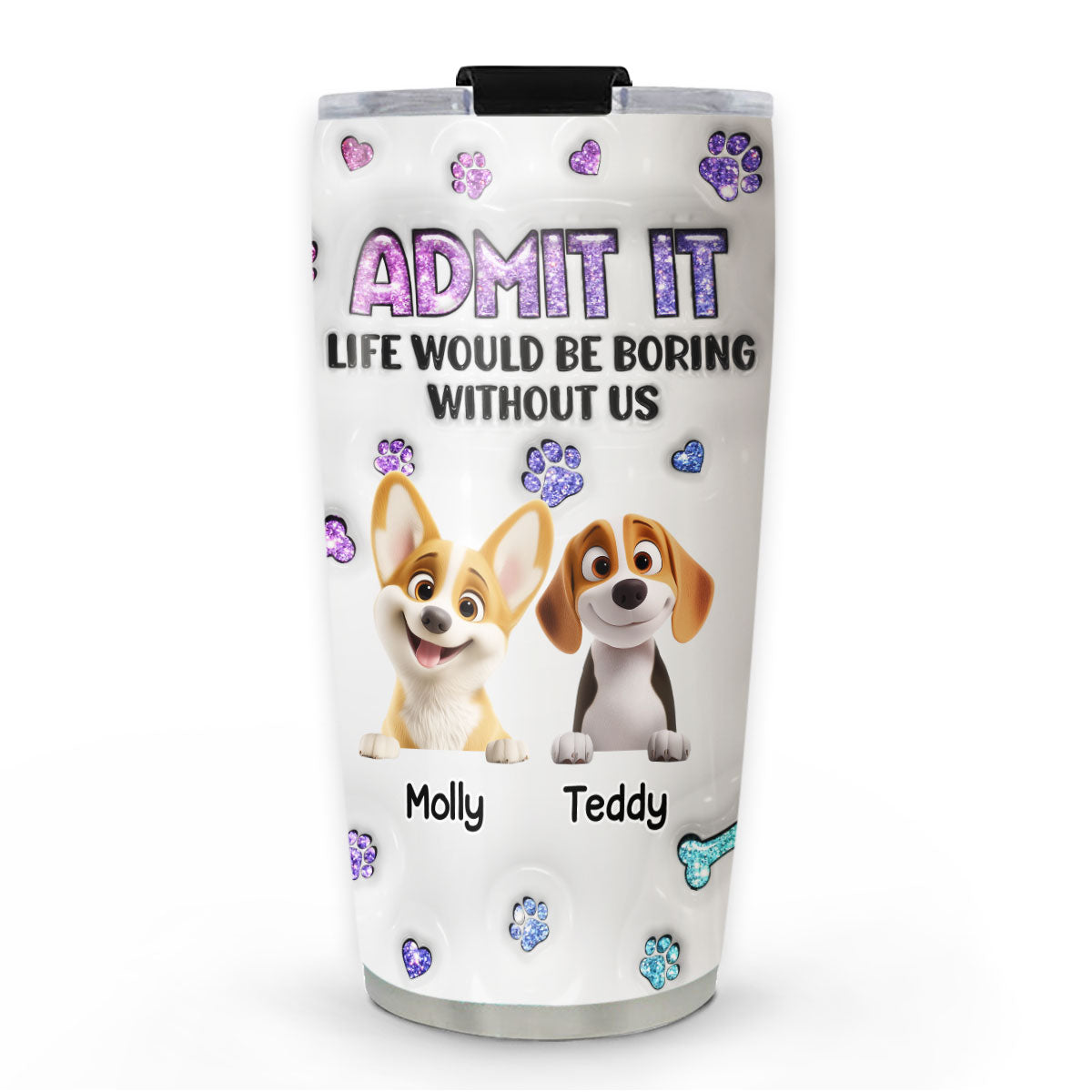 Personalized 3D Inflated Effect Custom Tumbler: Beat Boredom with Style