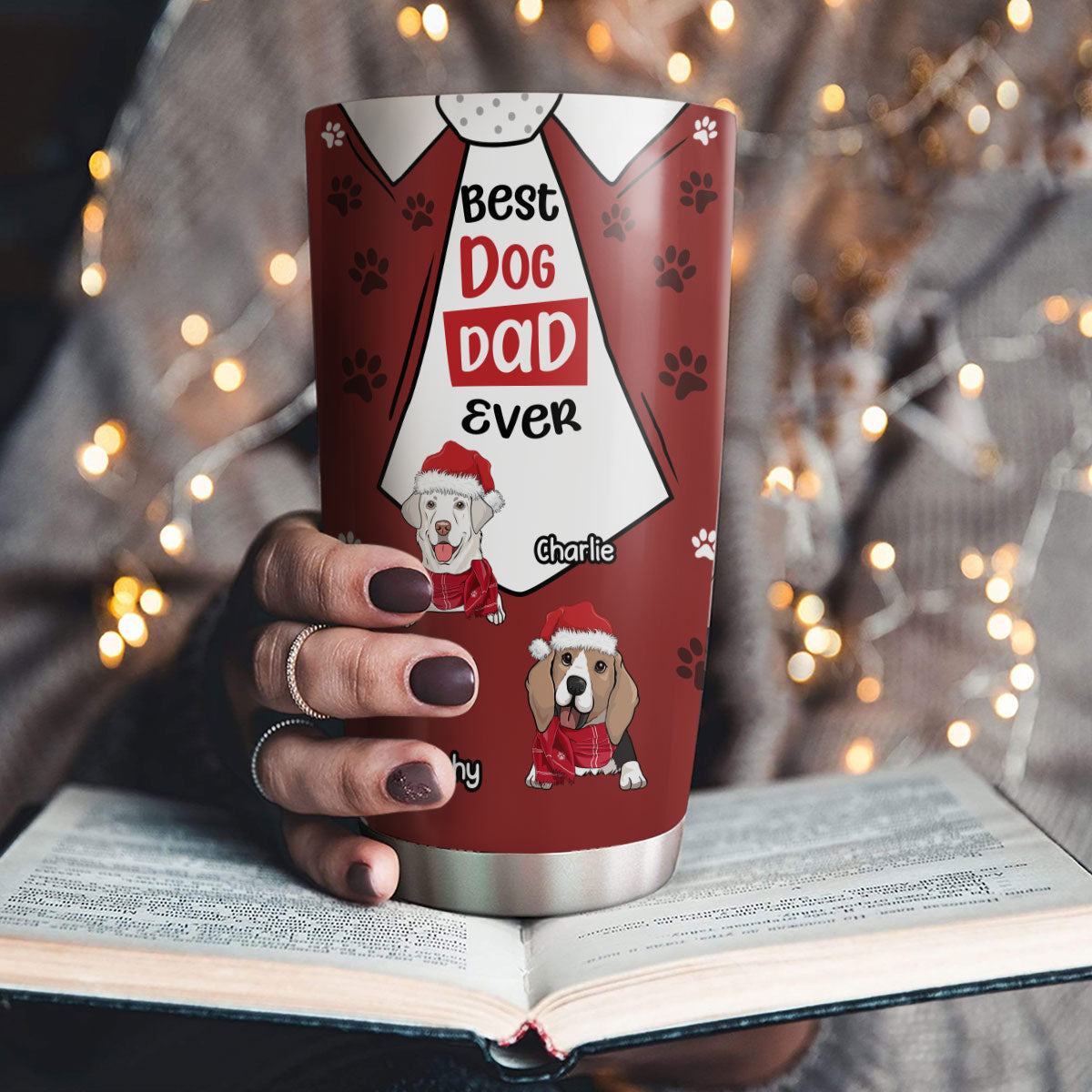 Personalized 'We Love You Best Dog Dad' Custom Tumbler - Ideal Gift
