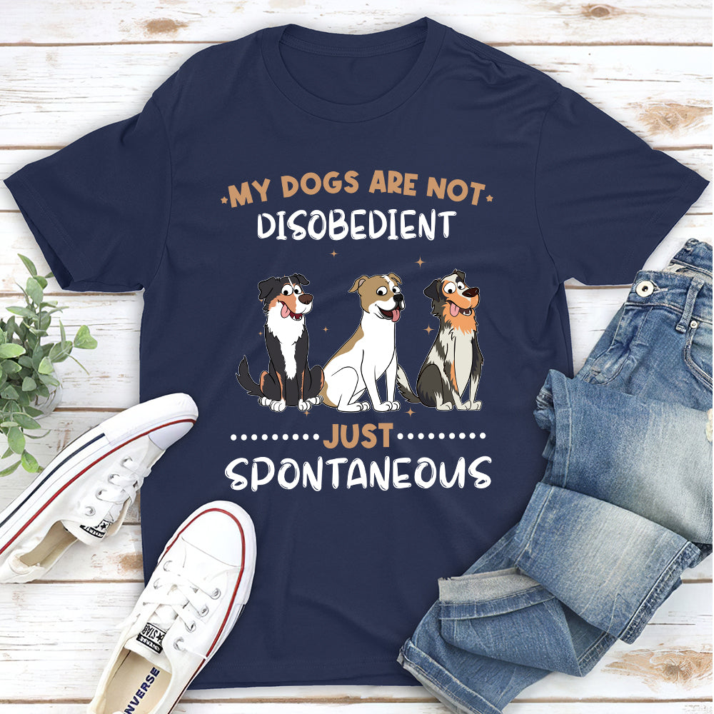 Customizable Unisex 'Disobedient Dog' T - shirt for Pet Lovers