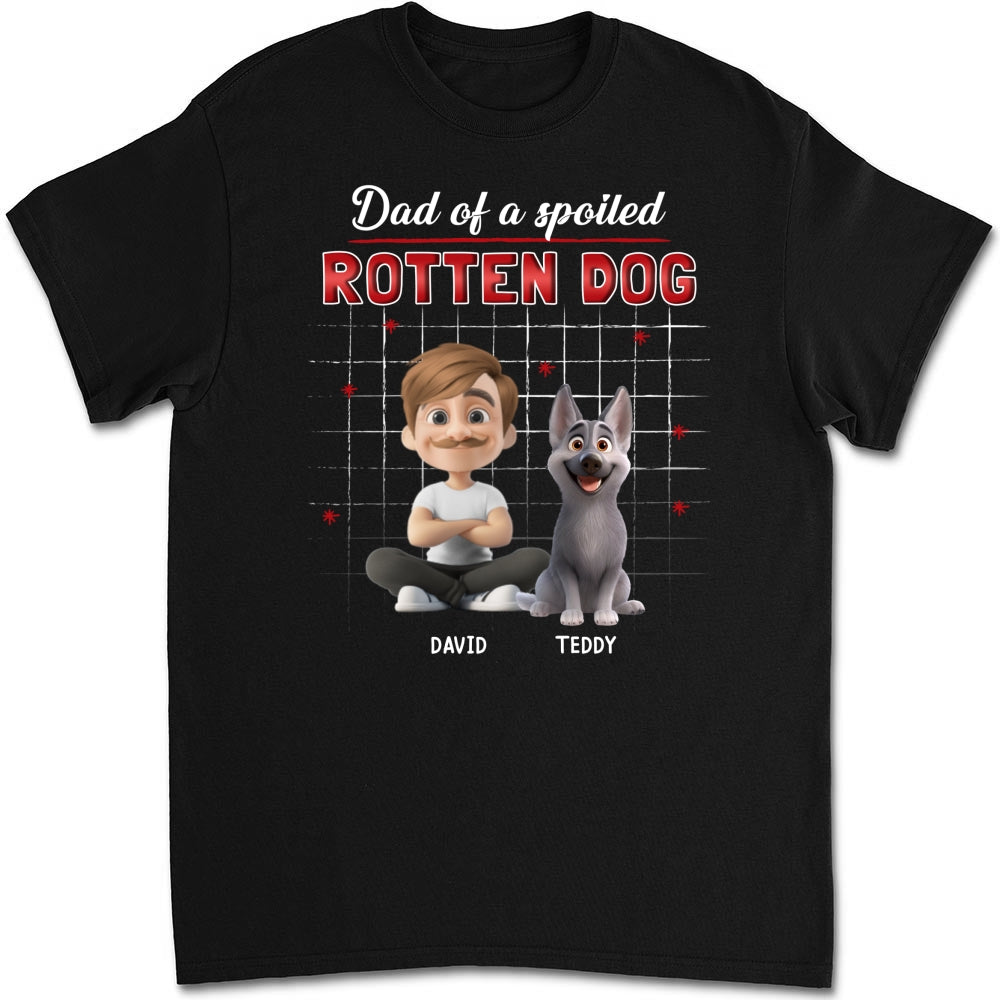 Personalized Custom Unisex Best Dog Cartoon Mom Dad T-shirt - Ideal Gift for Pet Lovers