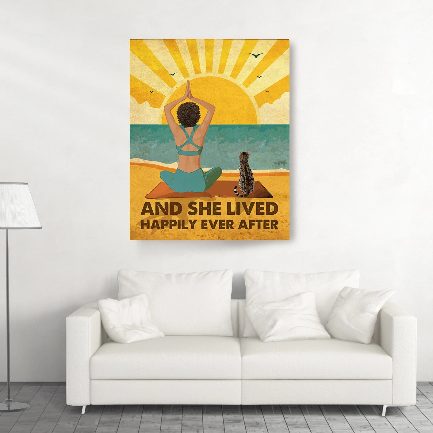 Personalized Yoga and Cat Custom Canvas - The Ideal Gift for Pet Lovers