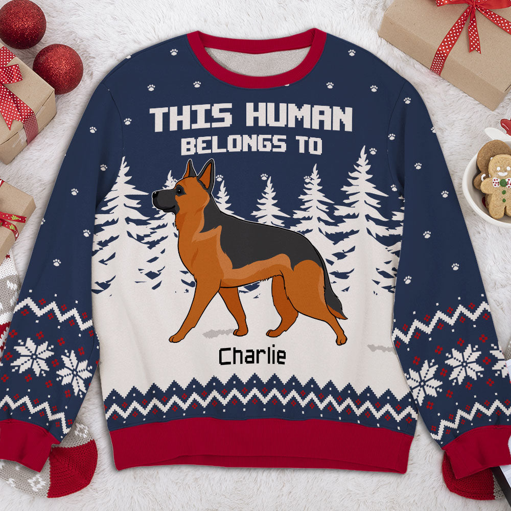 Human Belongs 2 - Customizable All-Over Printed Personalized Sweatshirt for Pet Lovers
