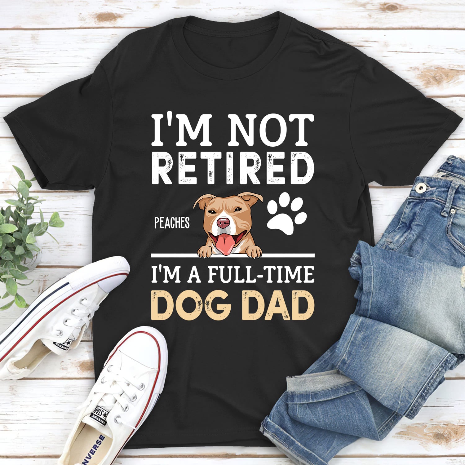 Customizable Premium T-shirt for Devoted Dog Dads