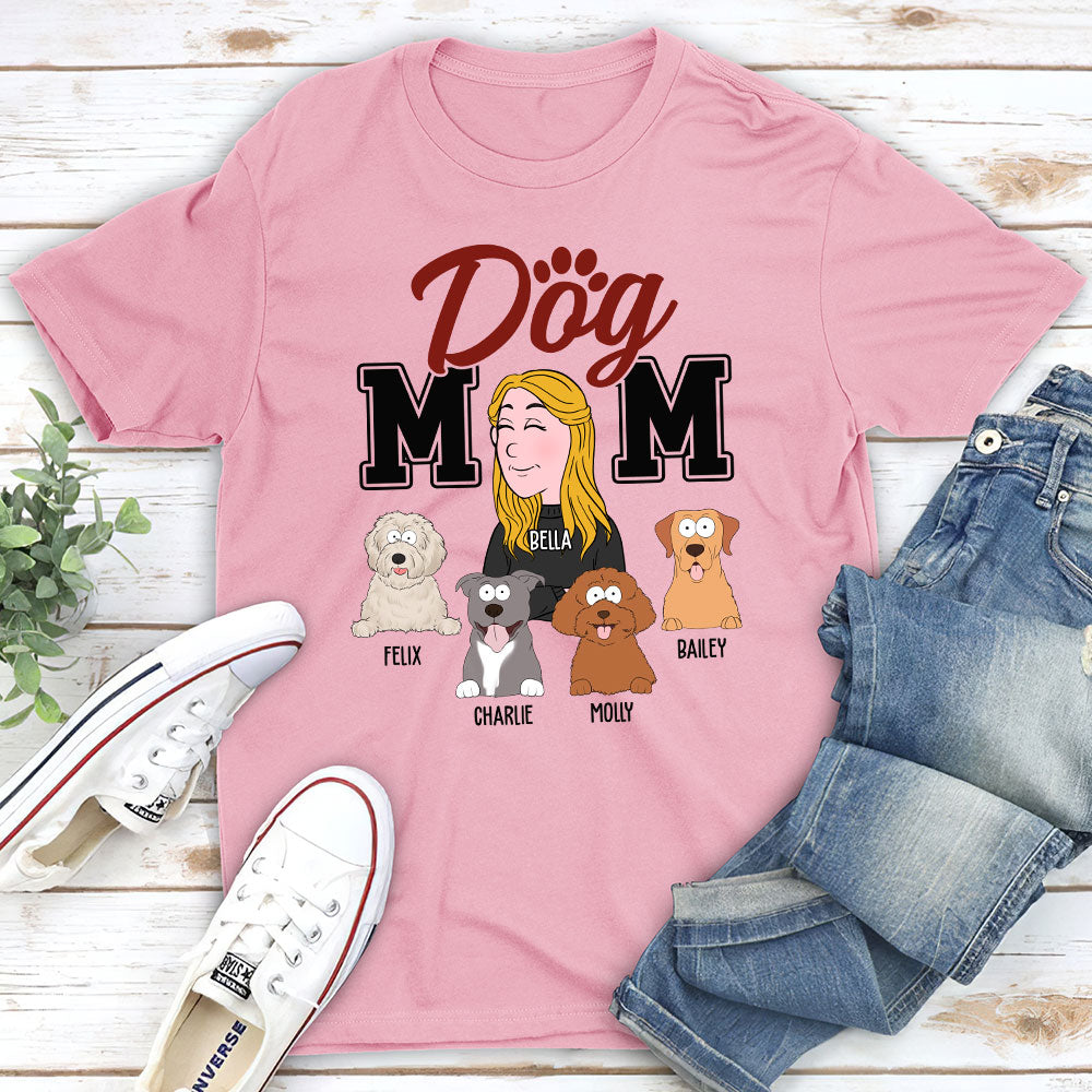 Personalized Custom Mom Dad Cartoon Unisex T-shirt - Ideal Gift for Pet Lovers