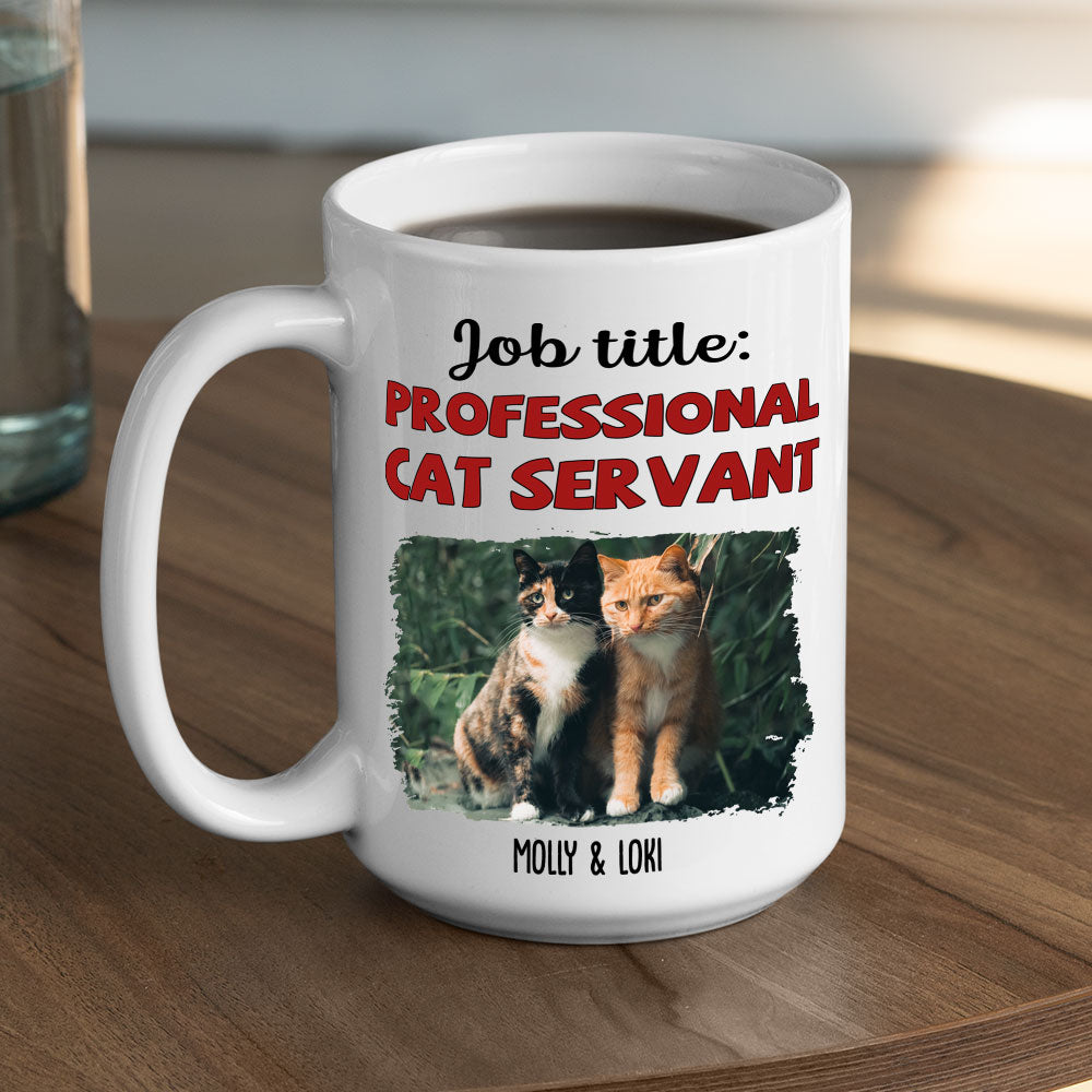 Customizable Professional Cat Servant Coffee Mug - Ideal Gift for Pet Lovers