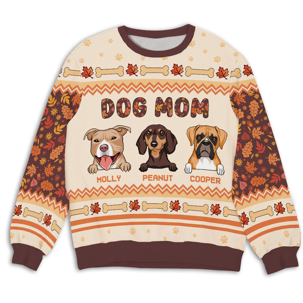 Best Dog Mom Personalized All-Over-Print Custom Sweatshirt - Ideal for Pet Lovers