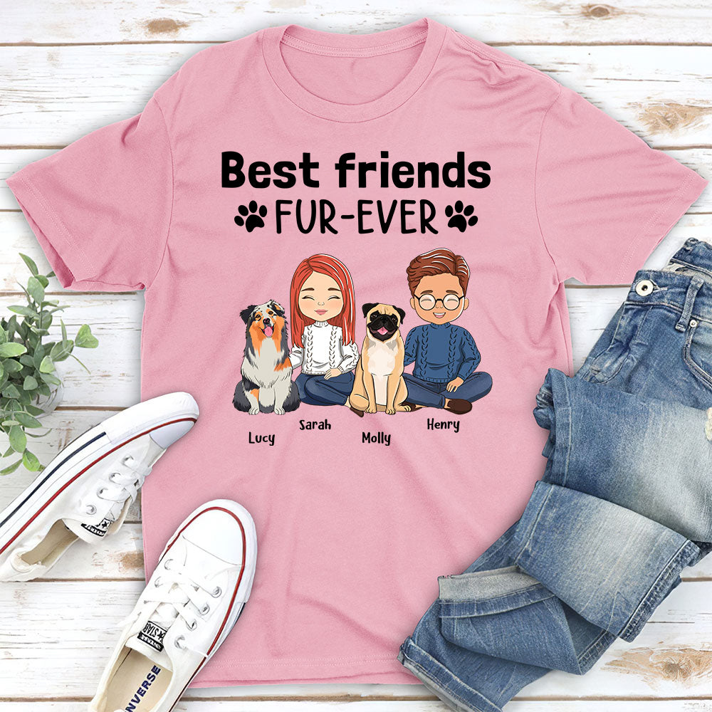 Best Friends Fur-ever Couple Personalized Unisex Custom T-shirt - Ideal Gift for Pet Lovers